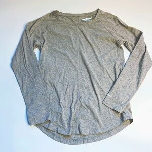 Columbia Women's Gray Long Sleeve Top Stretch T-shirt Sz Medium
